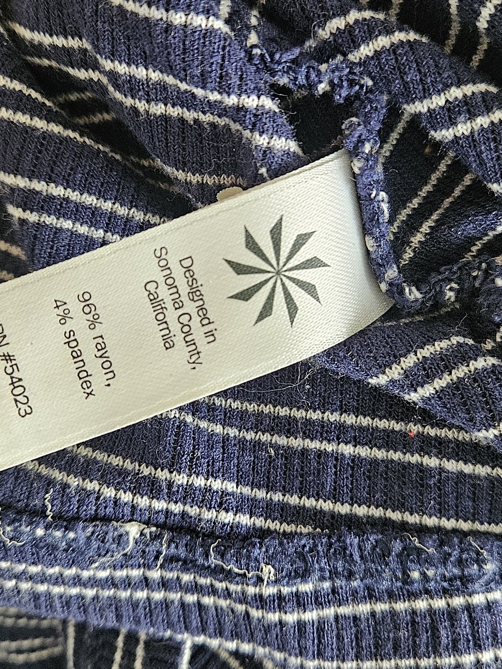 Athleta Striped Sleeveless Midi Dress Hermosa Henley Blue L - Picture 5 of 6